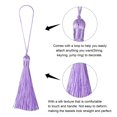 thumbnail image 3 of Unique Bargains 6.5' Silky Bookmark Tassels with Loop for DIY Craft Accessory, 20Pack Light Purple, 3 of 5