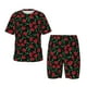 thumbnail image 1 of Fotbe Cherry Pijama Estampada de 2 Piezas para Niños – Ropa de Dormir de Manga Corta Cómoda para Niños y Niñas, Camiseta y Shorts de Algodón-Small, 1 of 6