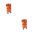 thumbnail image 4 of Decodeary Spacious Shopping Bags Made With Sturdy Oxford Fabric And Metal Frame orange 2Set, 4 of 6