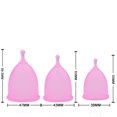 thumbnail image 3 of Copa menstrual de silicona Copa menstrual en lugar de servilleta sanitaria Copa de tía a prueba de fugas Copa de luna para mujer Silicona para nadar - Blanco (grande), 3 of 5