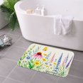 thumbnail image 3 of FJPT Non Slip Flannel Polyester Floor Mat With Floral Design For Bathroom Kitchen Bedroom Decor 16x24 inch, 3 of 5