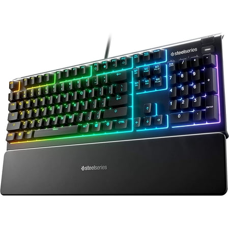 SteelSeries Apex 3 RGB Gaming Keyboard – 10-Zone RGB Illumination – IP32