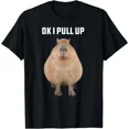 thumbnail image 2 of 100% Cotton SUMMER GRAPHIC [100% Cotton] Capybara Shirt Funny Ok I Pull Up Capybara T-Shirt Golf Gift T-Shirt For Men and Women, 2 of 8