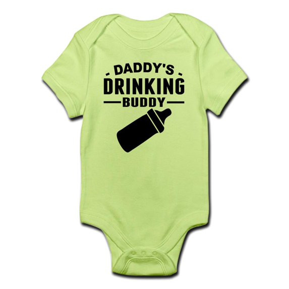 CafePress - Daddys Drinking Buddy Body Suit - Baby Light Bodysuit