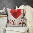 thumbnail image 2 of YINGXI Pillow Covers Red White Throw Pillow Case Cushion Cover for Home Couch Sofa Wedding Anniversary Decoration 22x22in, 2 of 5