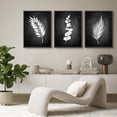 thumbnail image 4 of PixonSign Framed Wall Art Chalkboard Style Botanical Posters, Set of 3 Minimalist Floral Design Duotone Illustrations Wall Decor, Adhesive Canvas Prints for Home Decor - 8"x10" Black, 4 of 5