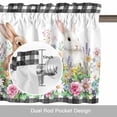 thumbnail image 6 of Spring Rabbits Valance Curtain for Windows Pink Rose Purple Flowers Daisy Easter Rod Pocket Curtain Valances Short Window Treatments Panels for Kitchen Bathroom Laundry Room Basement 60 x 14 Inch, 6 of 9