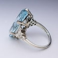 thumbnail image 4 of Womens Oval Rhinestone Ring Oversized Alloy Electroplated Cocktail Ring White Gold Color European American Gift for Her Festival Jewelry Fashion Ring, 4 of 4