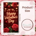 thumbnail image 2 of Red Rose Valentine's Day Banner Gold Glitter Love Display String Lights Heart Shape Romantic Backdrop for Valentine's Day Party Romantic Date Anniversary Celebration, 2 of 9