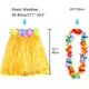 thumbnail image 3 of Juego de 5 faldas Hula de hierba hawaiana, 25 uds., incluyen collar de flores, diadema, pulseras, suministros de cumpleaños tropicales, 3 of 5