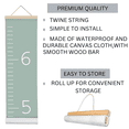 thumbnail image 3 of Morxy Canvas Growth Chart for Kids - Unisex Kids Room Wall Decor - Measuring Height Chart- Wall Tape with Height Chart for Kids (plain sage), 3 of 3