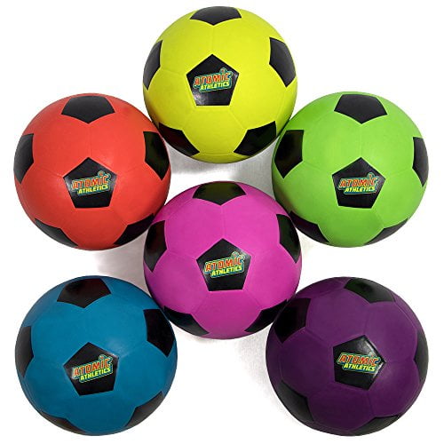 6 Pack of Size 5 Balls with Pump & Carrying Bag GoSports Rubber Soccerballs