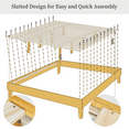 thumbnail image 5 of Renwick King Size Wooden Platform Bed with Sturdy Slat Support for Adults, Natural Wood, 5 of 10