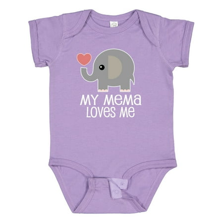 

Inktastic My Mema Loves Me for Grandchild Gift Baby Boy or Baby Girl Bodysuit