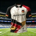 thumbnail image 2 of Germany Flag Eagle Men's Regular-Fit Polo Shirt, Lightweight Short Sleeve Shirts Hawaiian Polo Shirt for Soccer Game, 2 of 4