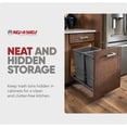 thumbnail image 6 of Rev-A-Shelf Double 35 Quart Pullout Soft-Close Waste Containers, Gray, 6 of 10