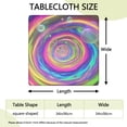 thumbnail image 2 of Colorful Tie Dye Spiral Pattern Square Fitted Tablecloth with Elastic Edge,Square Table Cover,Washable Elastic Table Cover for Home Kitchen Party Decor 34"x34", 2 of 6