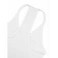 thumbnail image 5 of Workout Tops for Women Racerback Basic Tank Summer Camisole V Neck Slim Fit Ribbed Sleeveless White L, 5 of 7