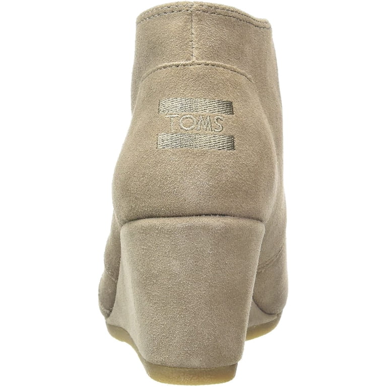 TOMS Desert Wedge Taupe Suede Boot 10006257 Womens 5.5  display picture 3