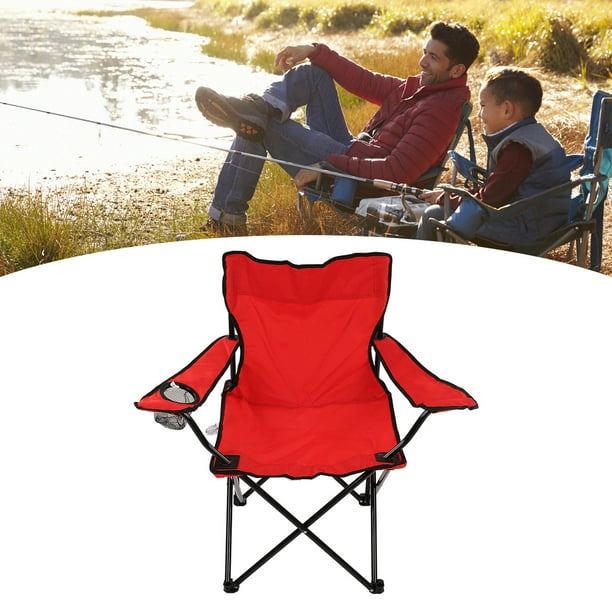 Silla Plegable Para Exteriores, Resistente A La Oxidación, Fácil De Abrir, Estructura Fuerte, Portavasos, Silla Plegable Para Acampar, Portátil Con Reposabrazos Para Pescar