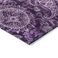 thumbnail image 4 of Addison Rugs Chantille Indoor/Outdoor Transitional Swirl Purple Washable Round Rug, 8' x 8', 4 of 6