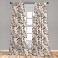 thumbnail image 5 of Ambesonne Hummingbirds Curtains, Old Birds and Flowers, Pair of 28"x84", Cream Beige Brown, 5 of 5