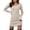 White, variant on JFHHQ office Casual Dress 2024 Fall Women's Long Sleeve Bodycon Mini Dress with Back Strap Detail for Casual Party and Club Wear XL Black