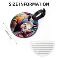 thumbnail image 5 of Rhinoceros 2Pcs PU Leather Round Luggage Tags with Privacy Cover and Name ID Tag for Suitcase, Handbags, Backpacks, School Bags, 5 of 6