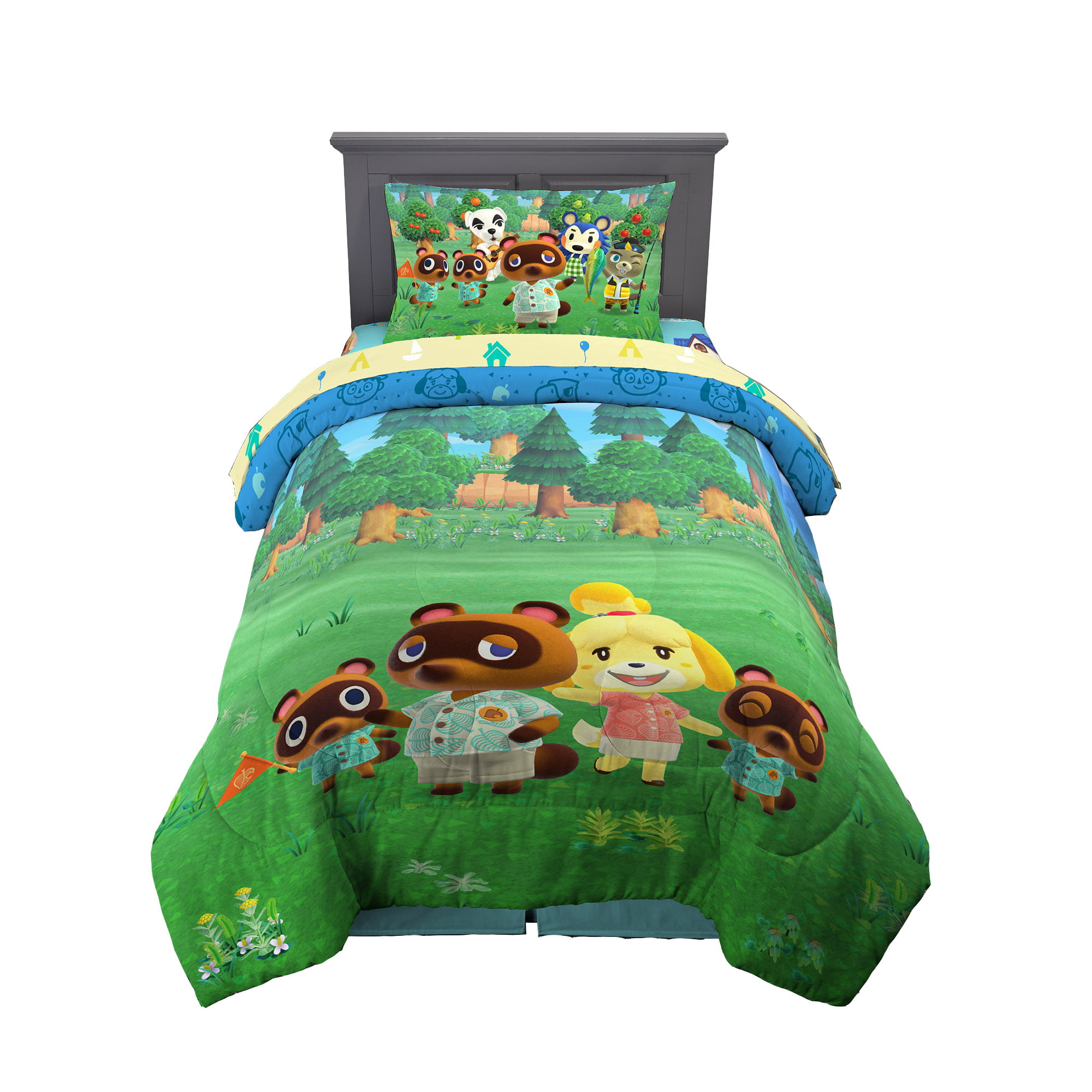 Details about   New Animal Crossing 2 pc Twin/Full Reversible Comforter & Pillow Sham Set 