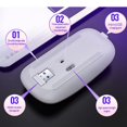 thumbnail image 4 of Pour Ordinateur Portable Léger Portable Lumière Colorée Bluetooth Rechargeable Silencieux Souris Sans Fil, 4 of 6