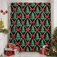 thumbnail image 3 of Christmas Tree Shower Curtain, Xmas Pine Tree Red Bow Winter Geometric Black Waterproof Fabric Shower Curtains with 12 Hooks, Bathroom Curtain Set for Bathroom Accessories Decor, 72 x 78 Inches, 3 of 9
