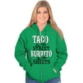 thumbnail image 5 of Raunchy Funny Tacos Tuesdays Burritos Zip Up Hoodie Men's Women's Brisco Brands X, 5 of 6