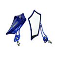 thumbnail image 1 of 2pcs Universal Aluminum Alloy Motorcycle CNC Pit Motocycle Side Motorcycle Rear View Mirror White, 1 of 3