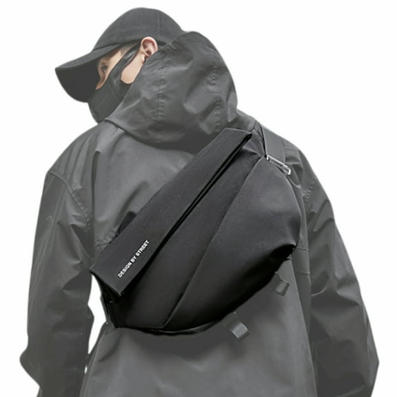 Men's Messenger Bag Cross Body Motorcycle Backpack Waterproof Chest Shoulder Bag Purse Travel Cycling Hiking Anti-Theft