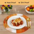 thumbnail image 4 of Burnt Orange Geometric Round 13 Inch Placemats Set of 6, Watercolor Ombre Modern Abstract Art HeatResistant Non Slip Place Mats for Dining Table, Wipeable Braided Kitchen Table Mats for Housewarming, 4 of 9