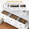 thumbnail image 5 of French Vintage Dresser for Bedroom with 7 Drawers, Vintage Design Wood Drawer Dresser Chest of Drawers for Closet, Living Room, Hallway, Nursery, Kids Bedroom, White, 5 of 9