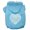 Baby Blue, variant on Pet Dog Cat Hoodie Screen Printed, "Chevron Heart"