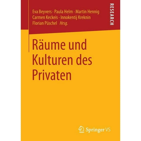 Räume Und Kulturen Des Privaten, (Paperback)