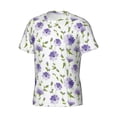thumbnail image 3 of Rocae Purple Chicory for Men's Moisture-Wicking Crew Tee - T-Shirt for Sports, Outdoor Activities, and Casual WearLarge, 3 of 9