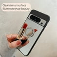 thumbnail image 6 of Case For Google Pixel 8,Decase Fashionable Luxury Makeup Mirror Phone Cover Stylish Shockproof Lightweight Case With 360 ° Bling Diamond Ring Kickstand,for Google Pixel 8 6.2" 2023 - Silver, 6 of 11