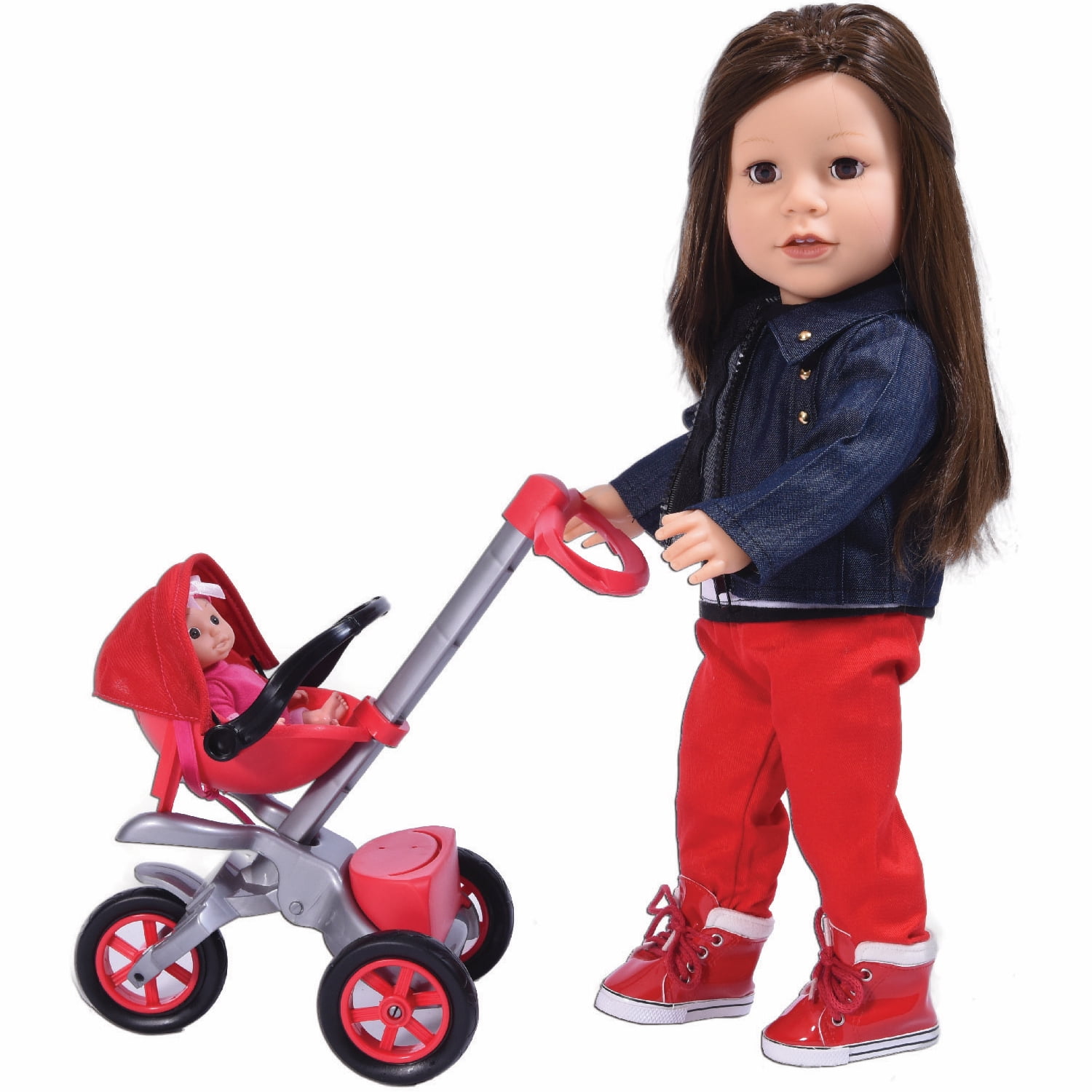 stroller and doll set