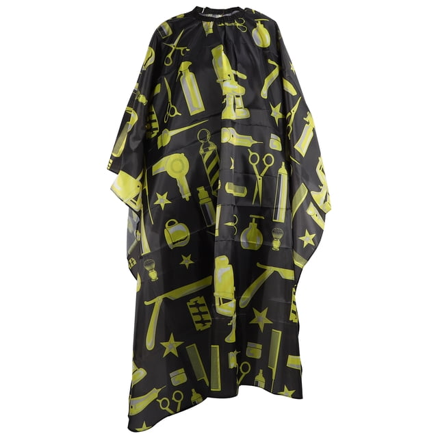 Unique Bargains Cape de Coiffure Imperméable Professionnelle 160x140cm Polyester Taffetas Jaune