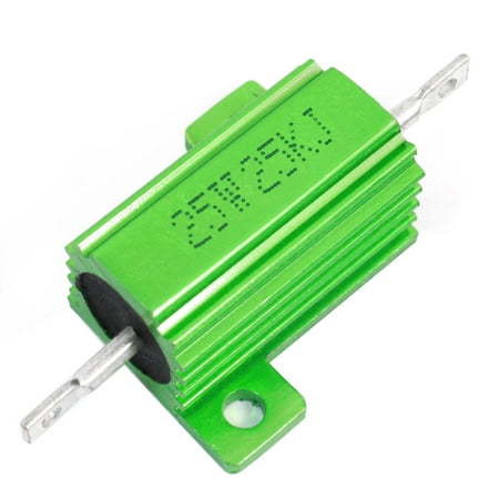 Ohm 25 Watt Wirewound Resistor - Unique Bargains 25W 25 Watt 25000 Ohm Green Aluminum Clad Wirewound Resistor
