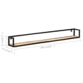 thumbnail image 4 of vidaXL Wall Shelves 2 pcs 160 cm Rough Mango Wood, 4 of 5