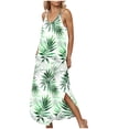 thumbnail image 4 of Summer Sleeveless Dresses for Women V-Neck Floral Maxi Sundress Long Vacation Beach Dress with Side Pockets Plus Size S-XXL Great Gift for Mother's Day, 4 of 9
