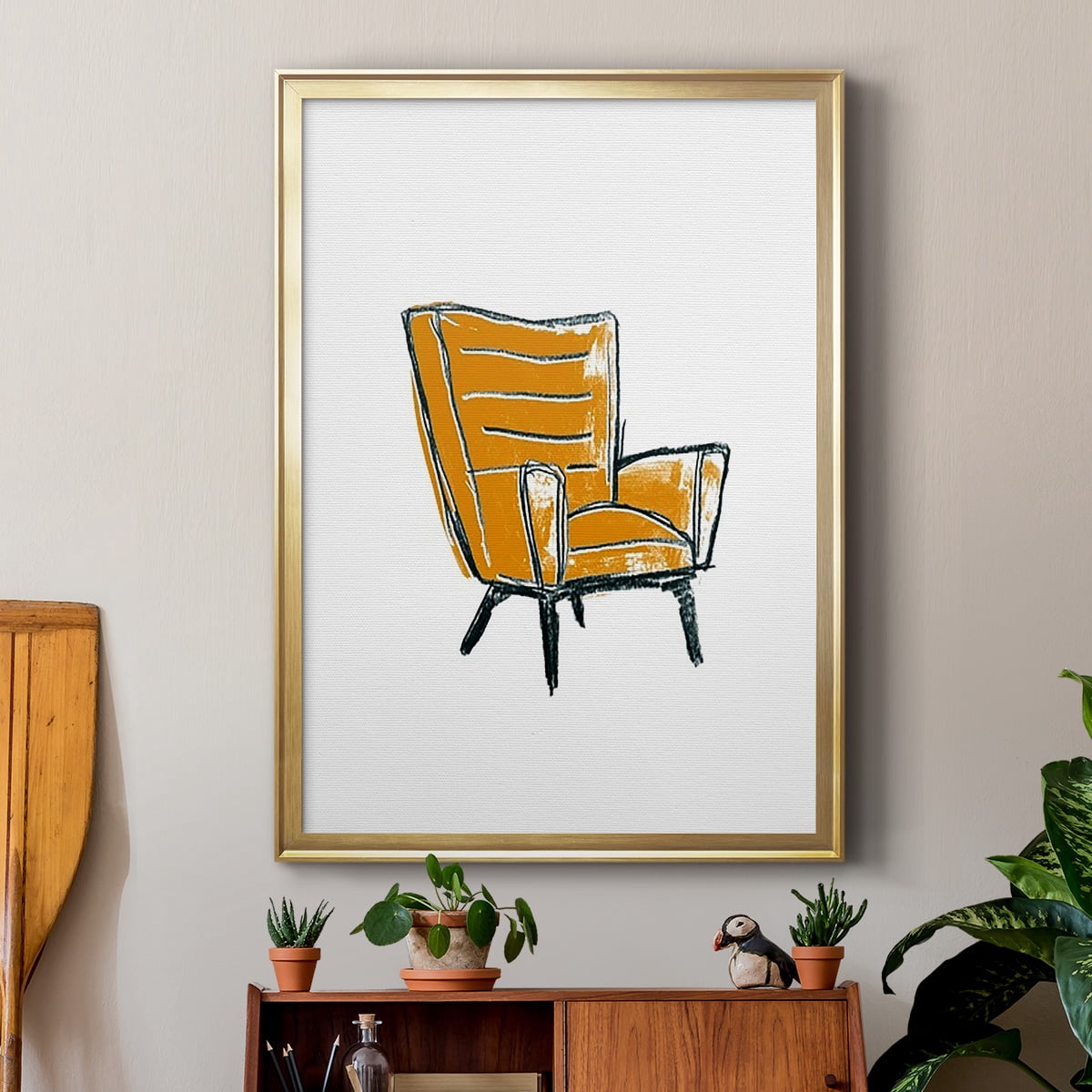 Take a Seat III Premium Framed Print, in Gold, Black, or Silver - Ready to Hang