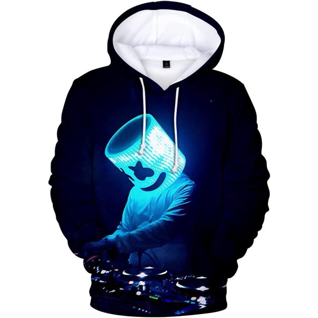 Xishao Sudadera con Capucha para Hombre, con Estampado 3D De DJ, Chaqueta De Dibujos Animados, Abrigo, Ropa De Gran Tamaño WH284 3XL WH284 3XL Xishao ropa