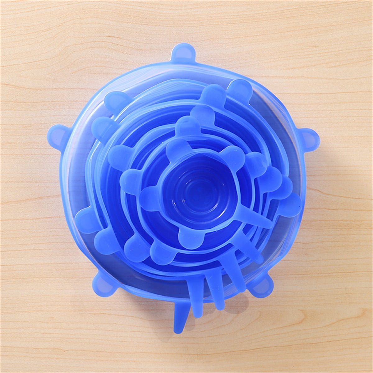 6 Pack Silicone Stretch Lids Fits Various Sizes and Container Shapes