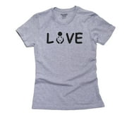 Love - With Mother and Baby Graphic - Mother's Day Women's Cotton Grey T-Shirt