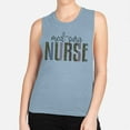 thumbnail image 2 of Med-Surg Nurse Leopard Print Women's Muscle Tank Medium Stonewash Denim, 2 of 5
